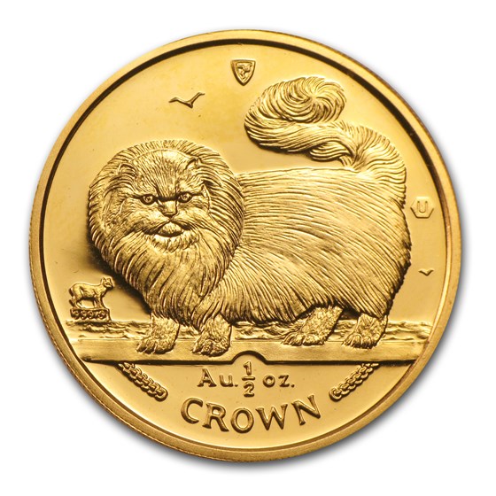 1997 Isle of Man 1/2 oz Gold Long Haired Smoke Cat 1997 Isle of Man 1/2 oz Gold Long Haired Smoke Cat